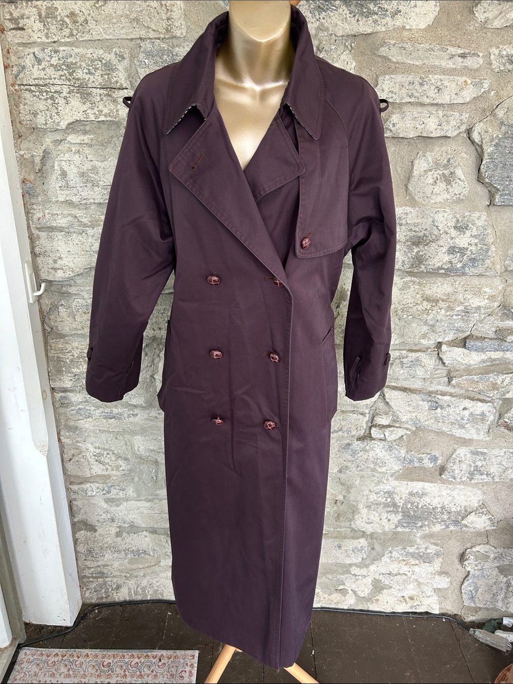 Vintage Women's Double-Breasted Trench Coat
